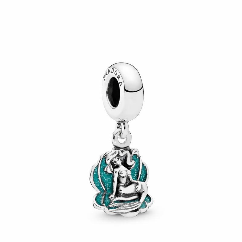 Pandora Disney Ariel & Sea Shell Dangle Charm Clearance NZ, Sterling Silver (629580-ROK)